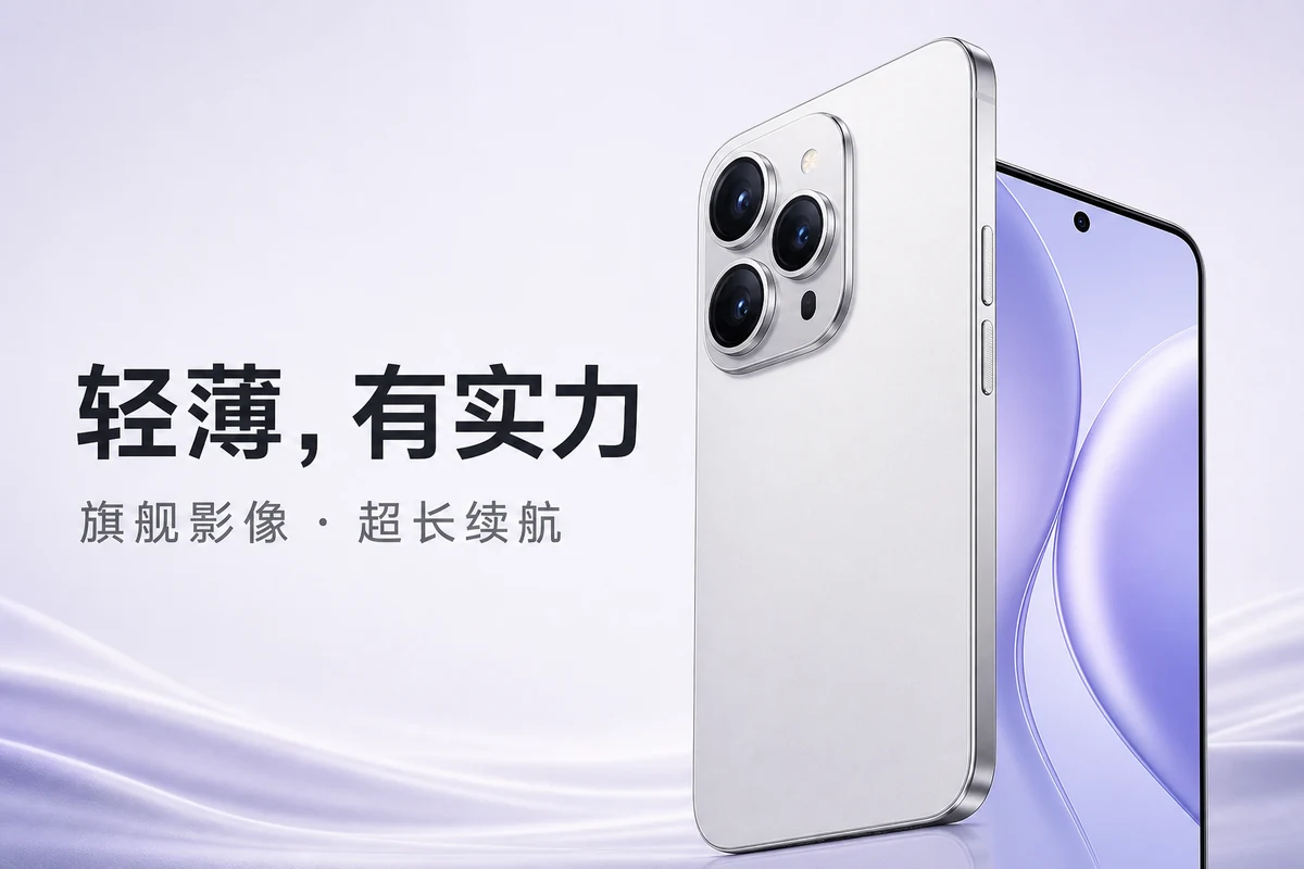 AI 生成的旗舰手机电商详情页示例